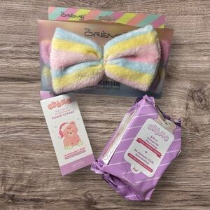 The Crème Shop Plush Spa Headband and Skincare Set - NIP